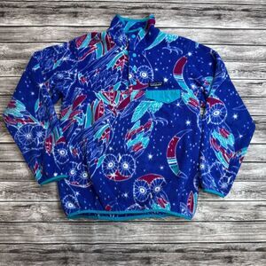 Patagonia Synchilla Snap-T Fleece Harvest Moon Owl Print Women’s S